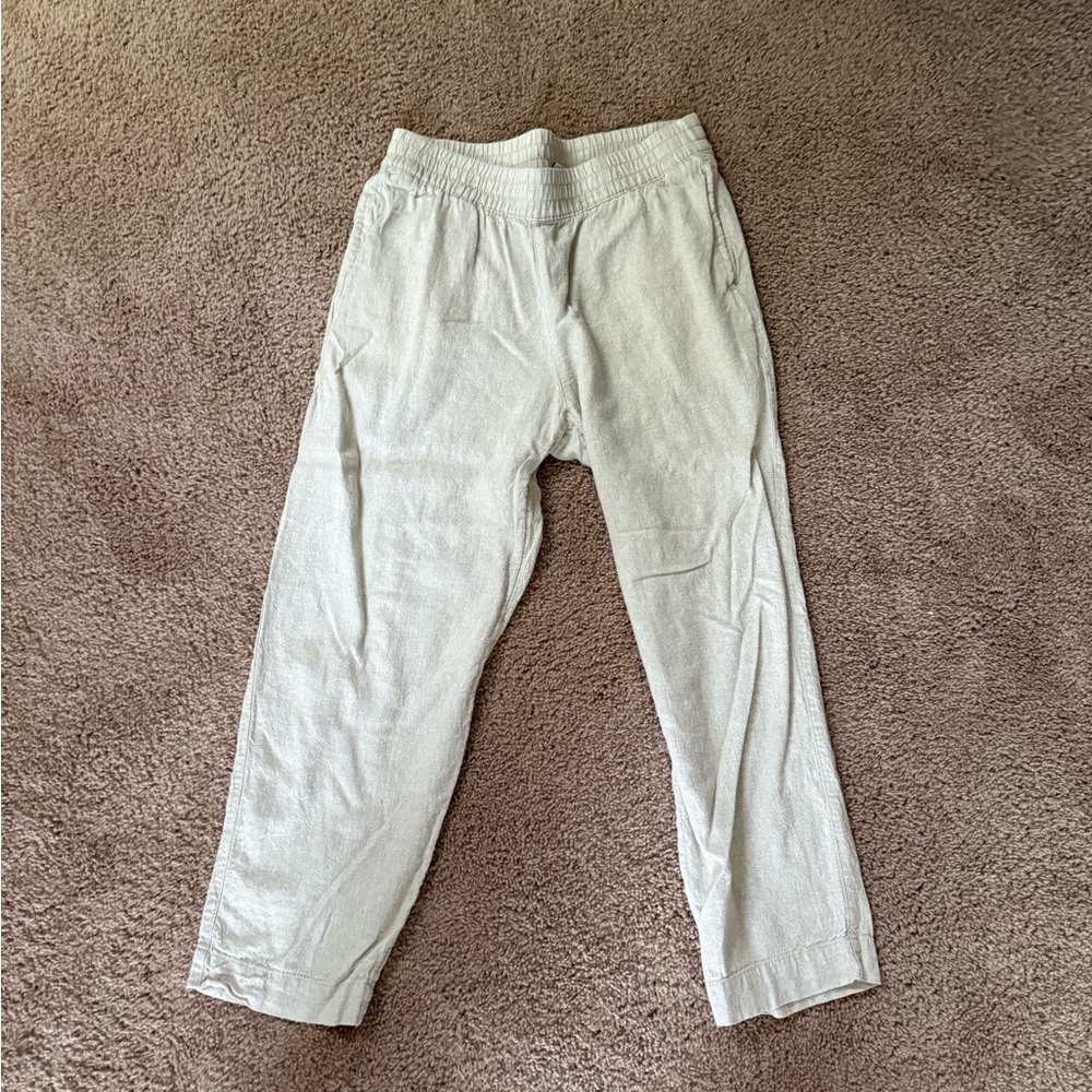 Old Navy Cream Casual Linen Pants
